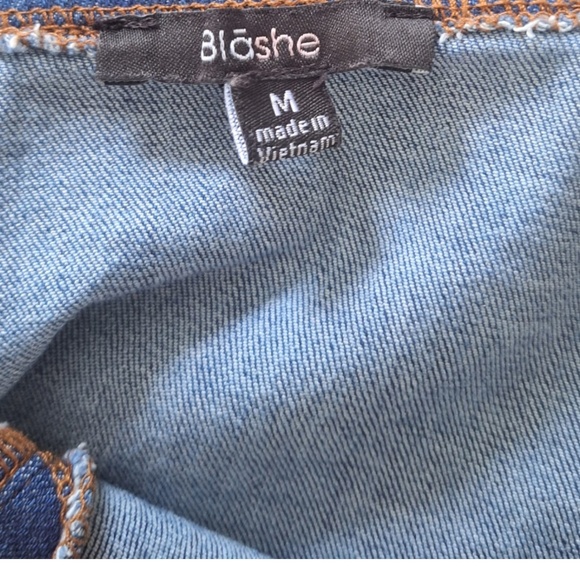 Blashe Strapless Denim Jumpsuit M Corset Style Retro Y2K Feminine Streetwear - Picture 7 of 9